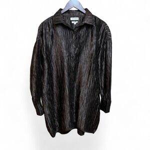 Native‎ Youth Plissé Pleated Button Down Shirt XS